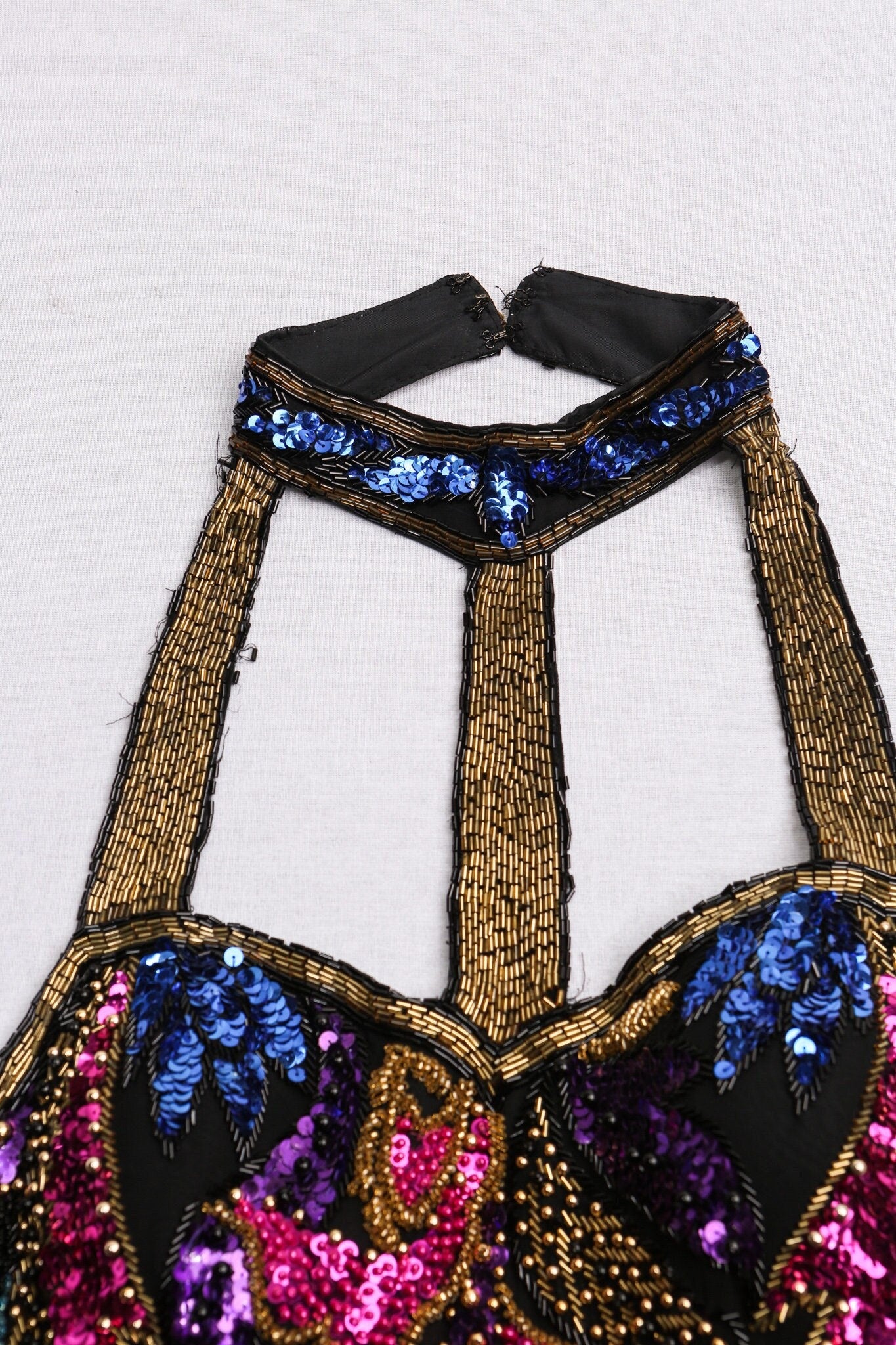 Vintage 90's 80's prom dress sequin evening casual floral