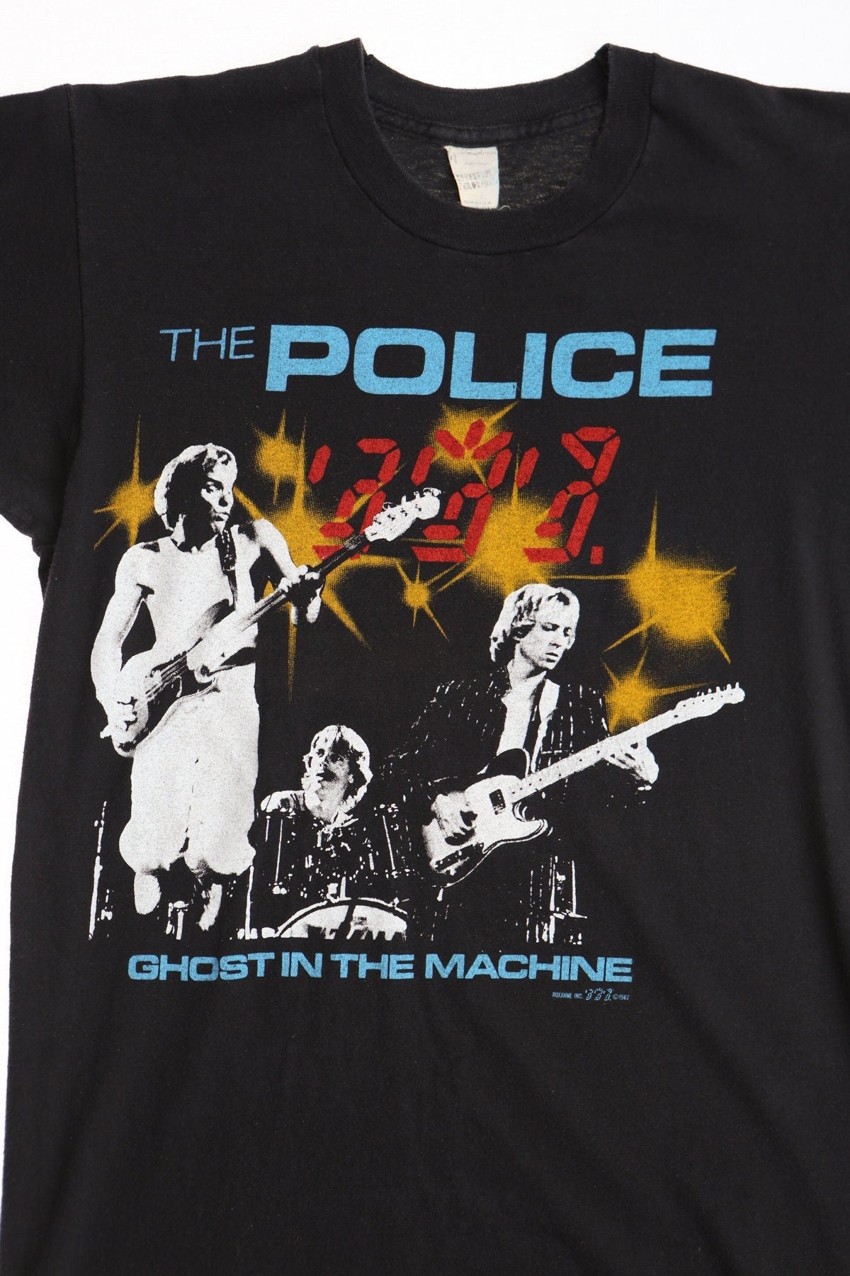 Rock 1982 north american tour the police ghost in the machine black vintage