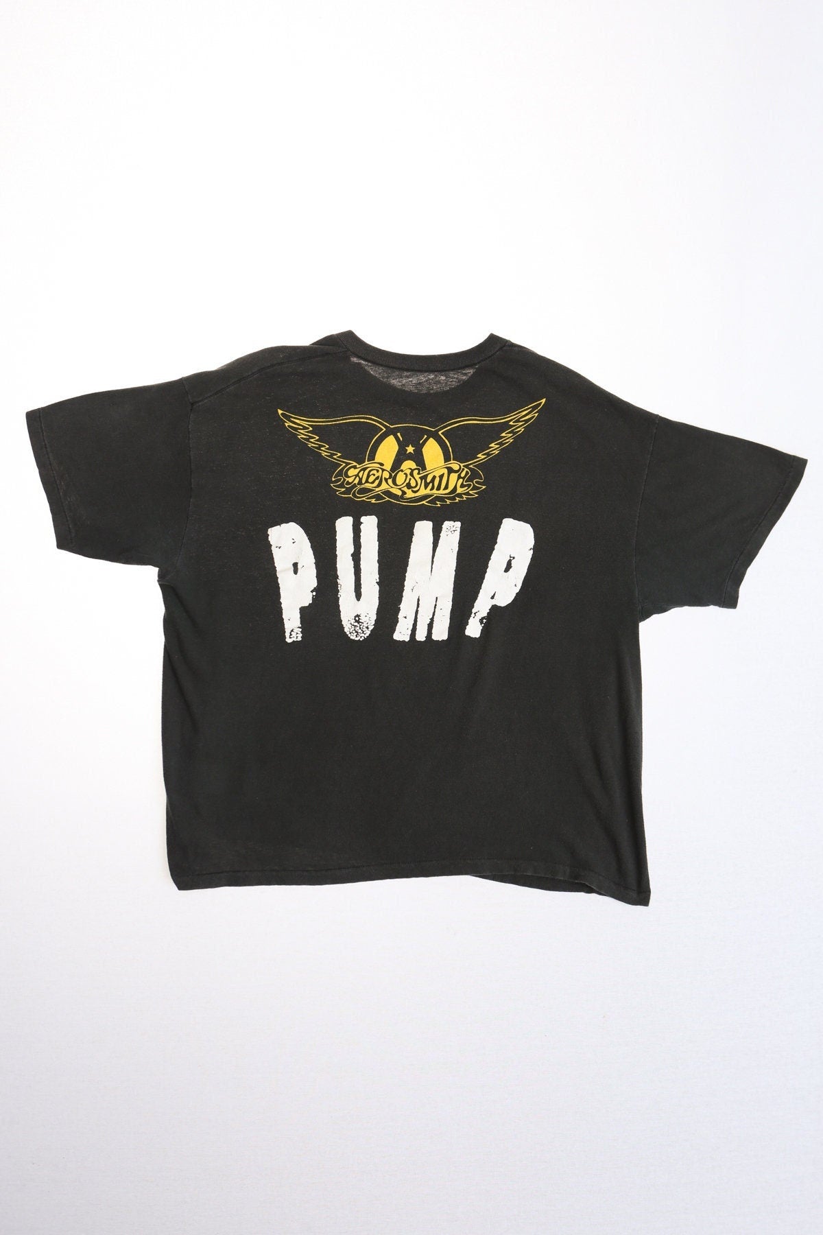 Aerosmith pump elevator rock tour shirt black concert music t-shirt blonde chick