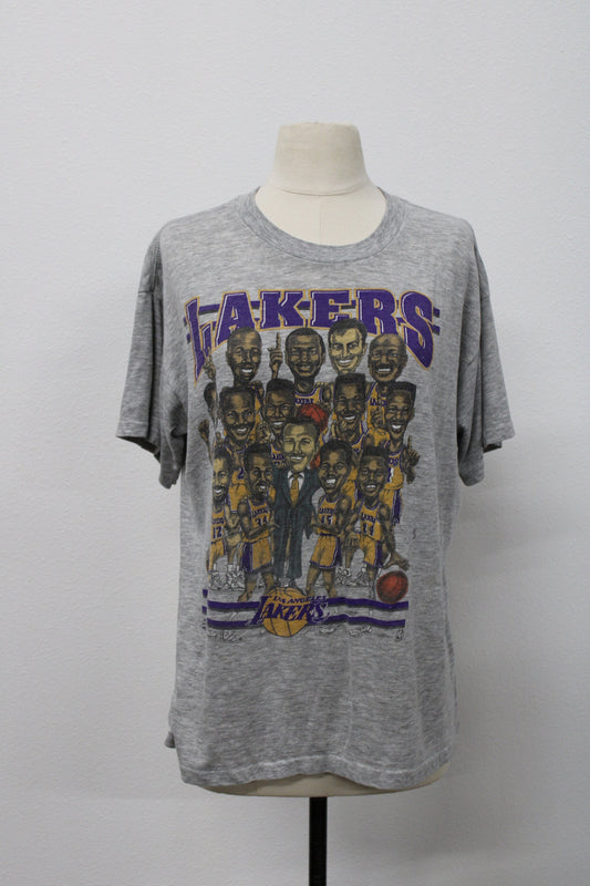 Lakers los angeles vintage t-shirt salem california lottery basketball hot shot nba 50 50 xl ｔシャツ ビンテージ