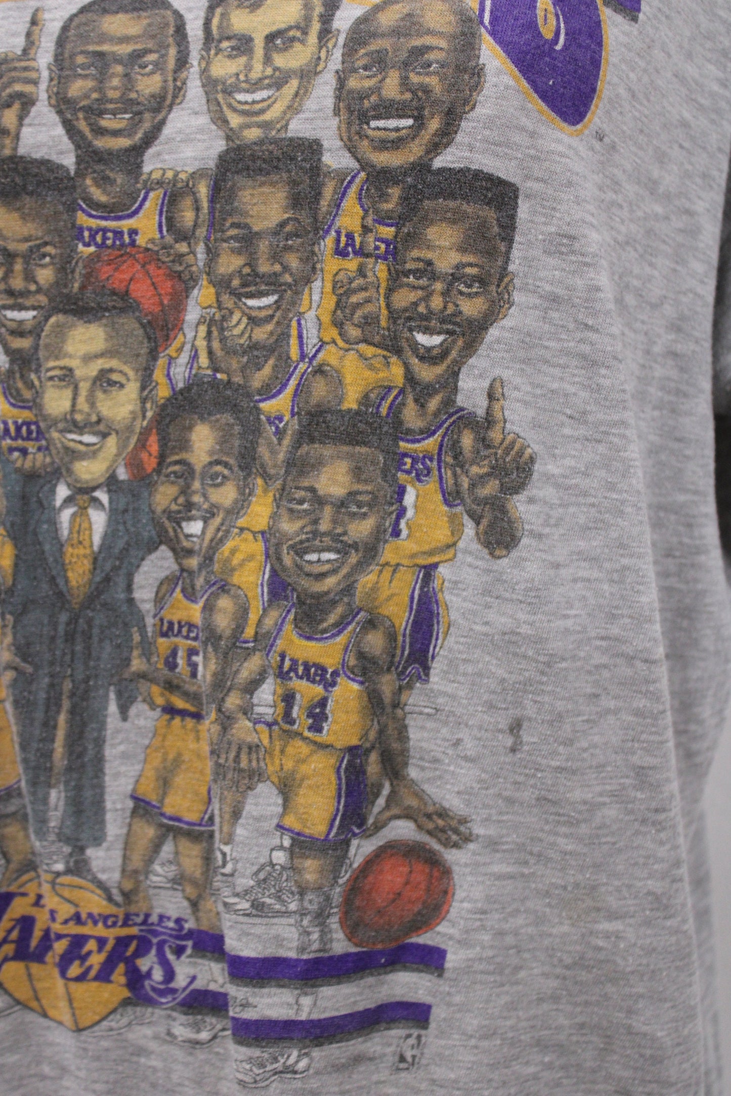 Lakers los angeles vintage t-shirt salem california lottery basketball hot shot nba 50 50 xl ｔシャツ ビンテージ