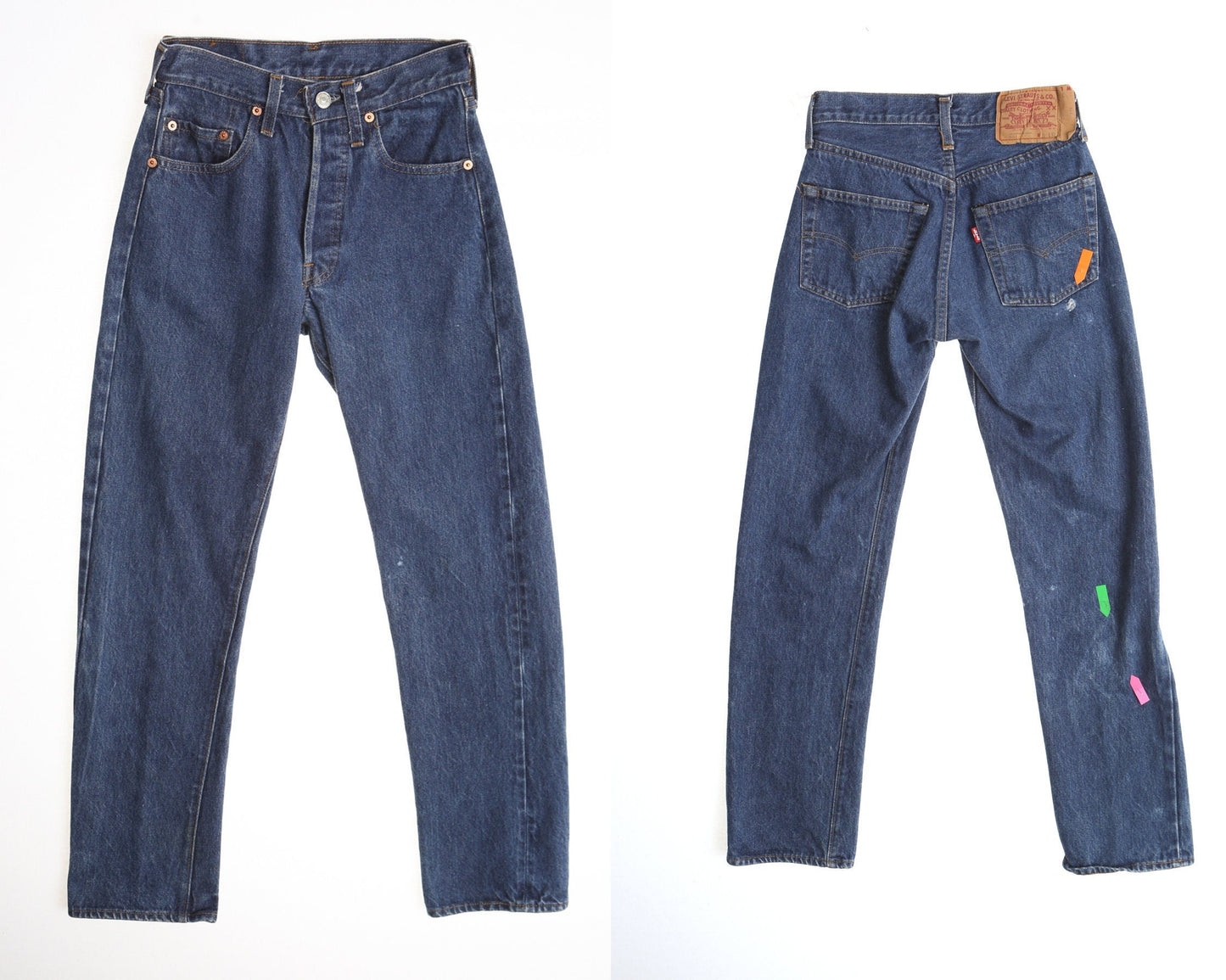 Vintage levi's 501 jeans denim pants medium wash 90's blue high waist men