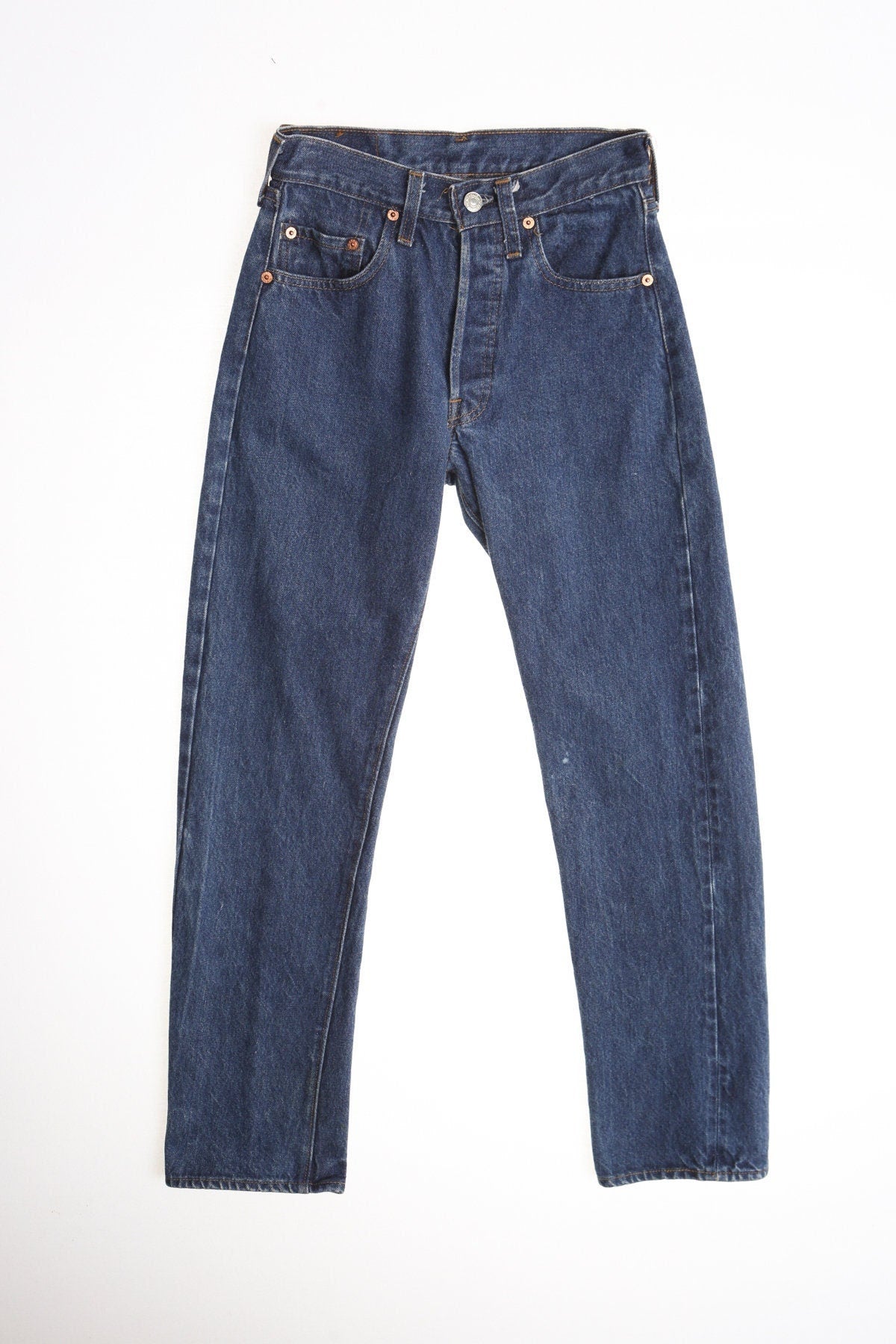 Vintage levi's 501 jeans denim pants medium wash 90's blue high waist men