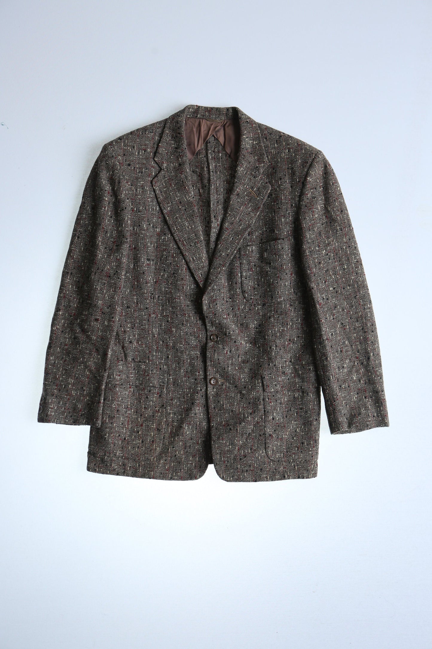 Vintage 1940's wool blazer jacket coat plaid men 40's casual brown