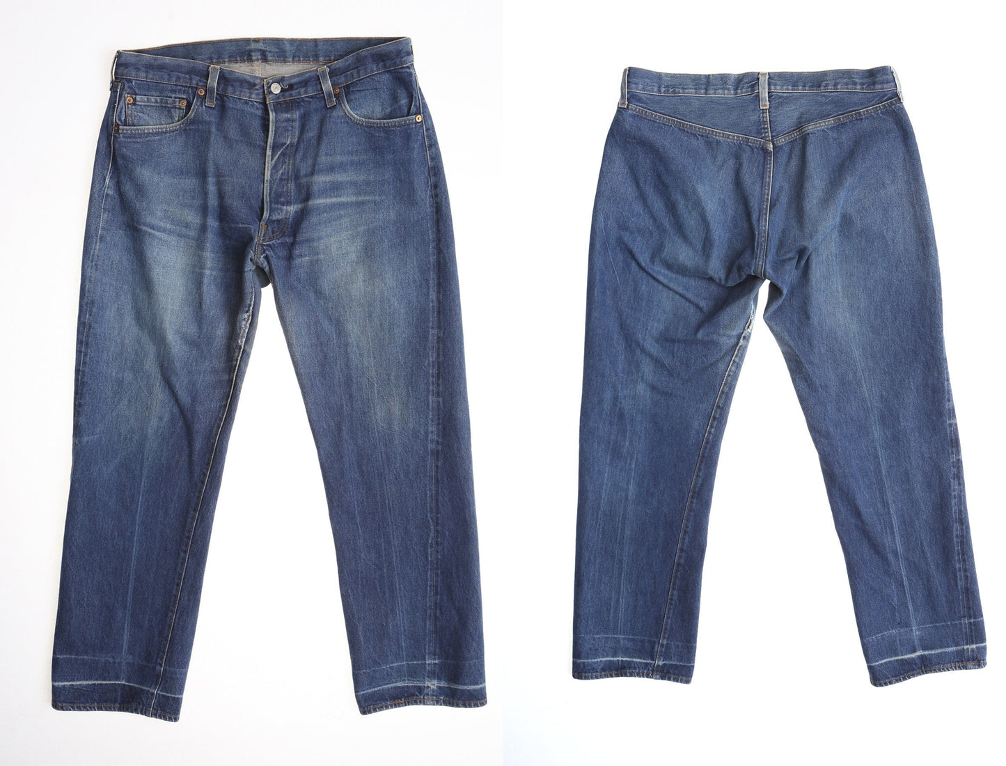 Blue vintage levi's jeans rare defect production made in usa unique sample collectible