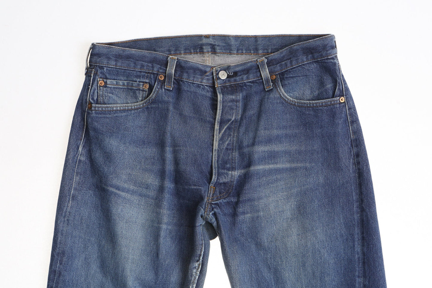 Blue vintage levi's jeans rare defect production made in usa unique sample collectible