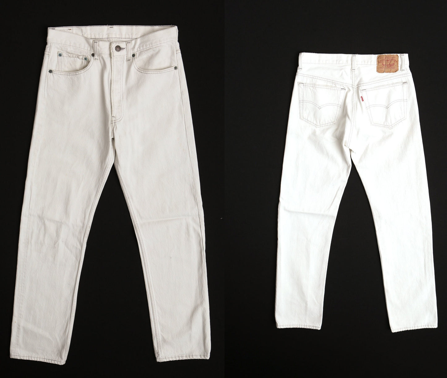 Vintage 501 levi's jeans high waist white 90's made in usa western women waist 30 xx