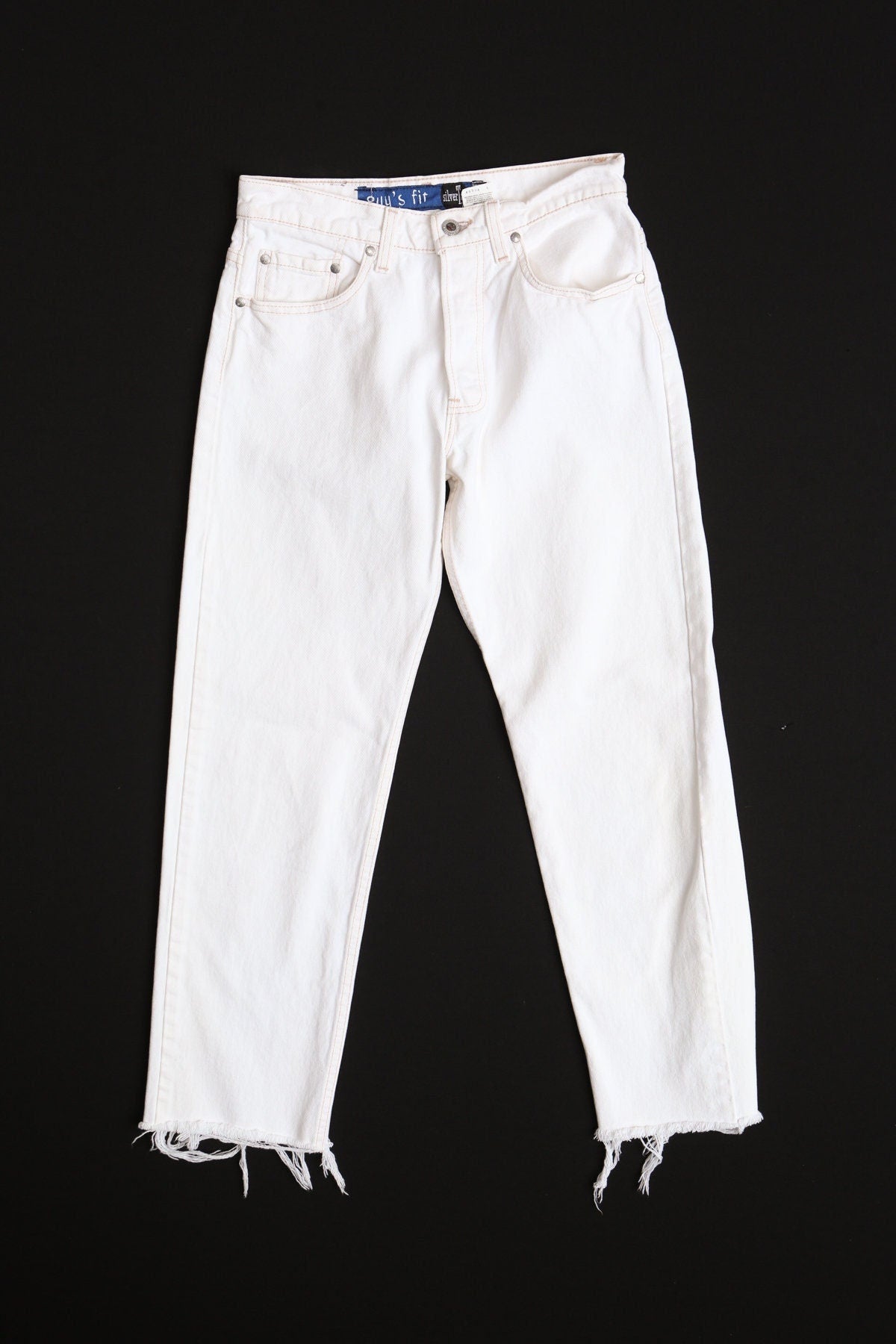 Vintage 640 levi's white jeans high waist women 90's y2k