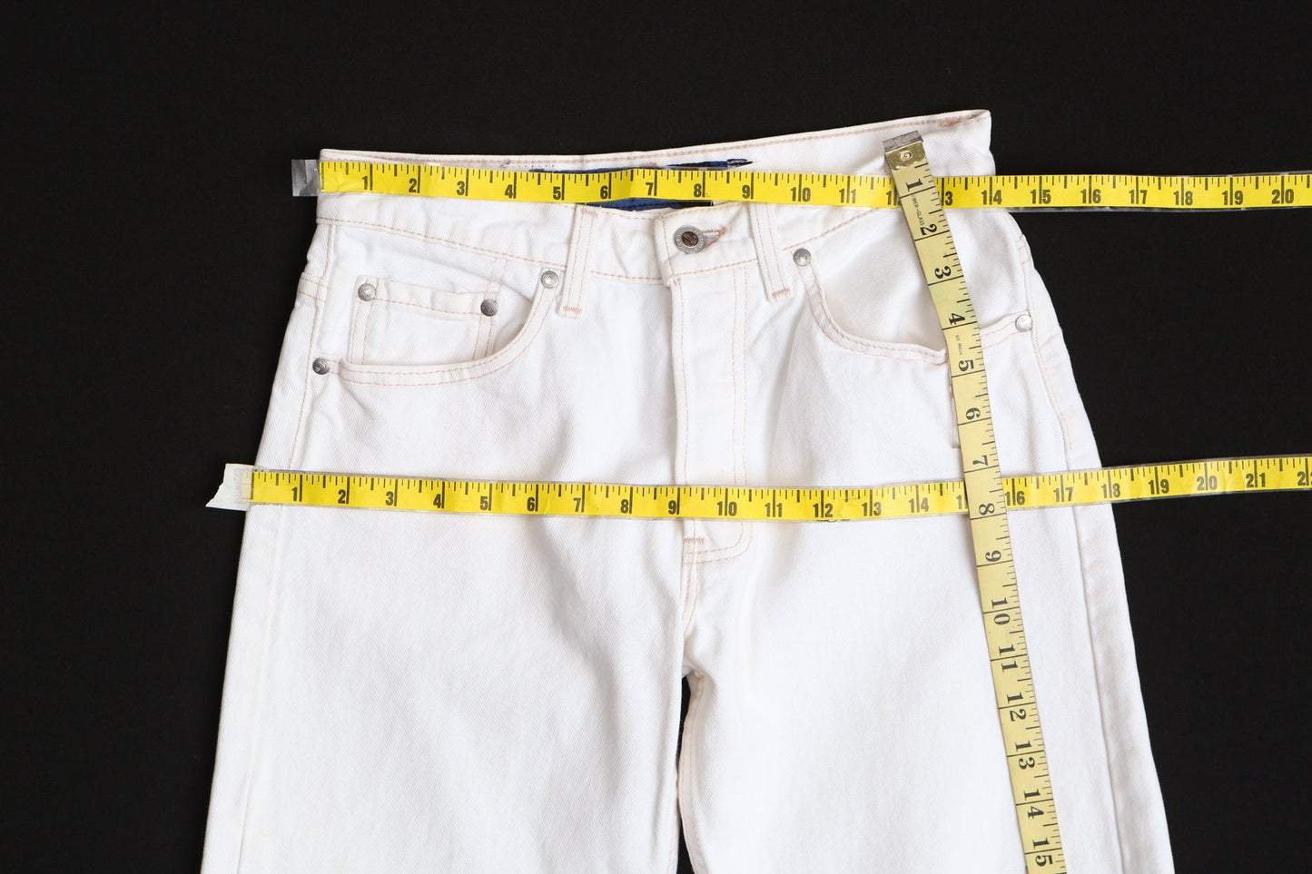 Vintage 640 levi's white jeans high waist women 90's y2k