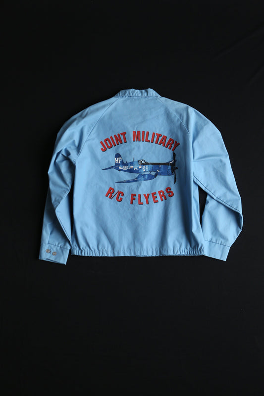 Vintage military jacket utility blue marines 60's rc flyers p f51 made in usa