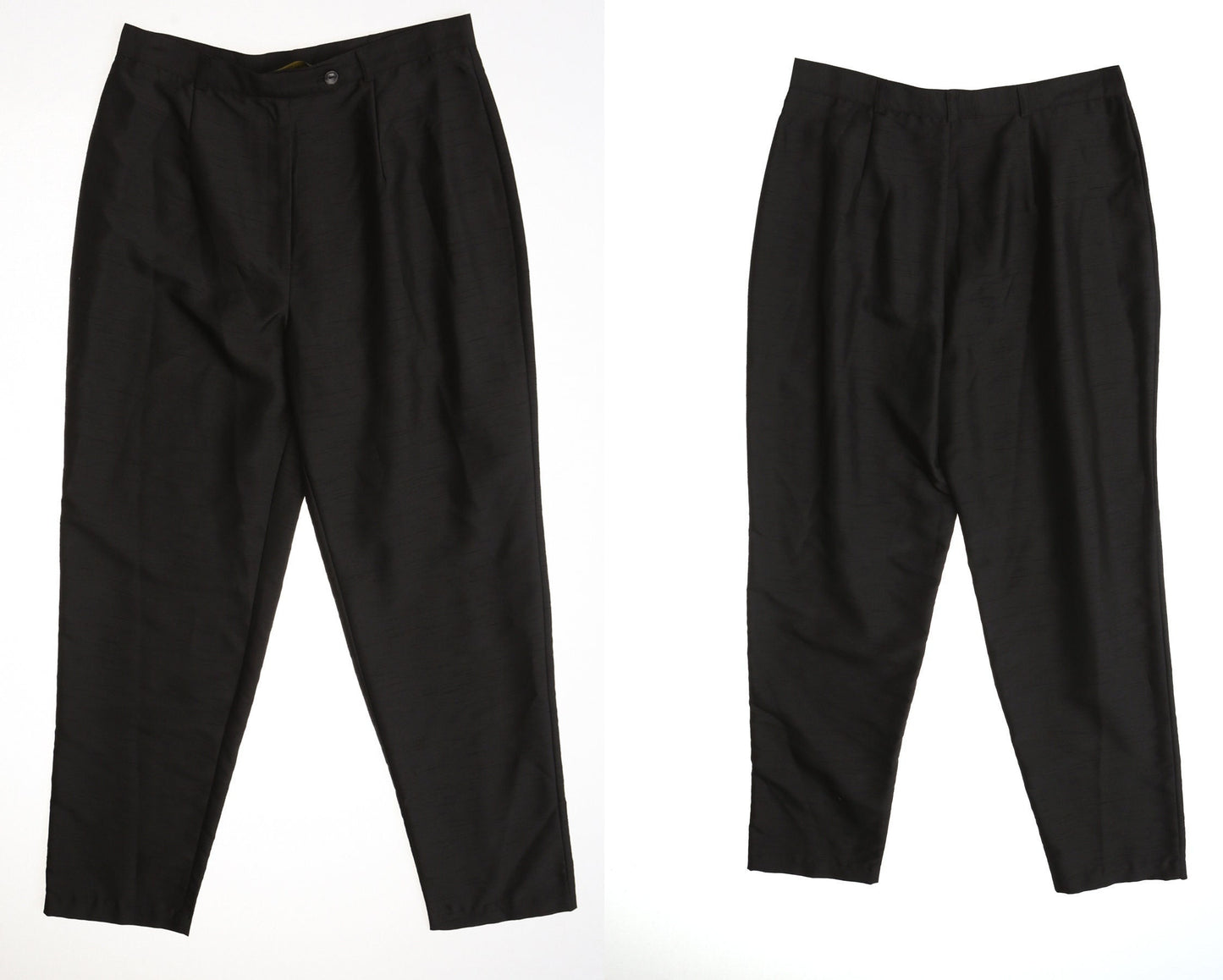 Vintage black women casual pants mergl feran couture 90's y2k high waist