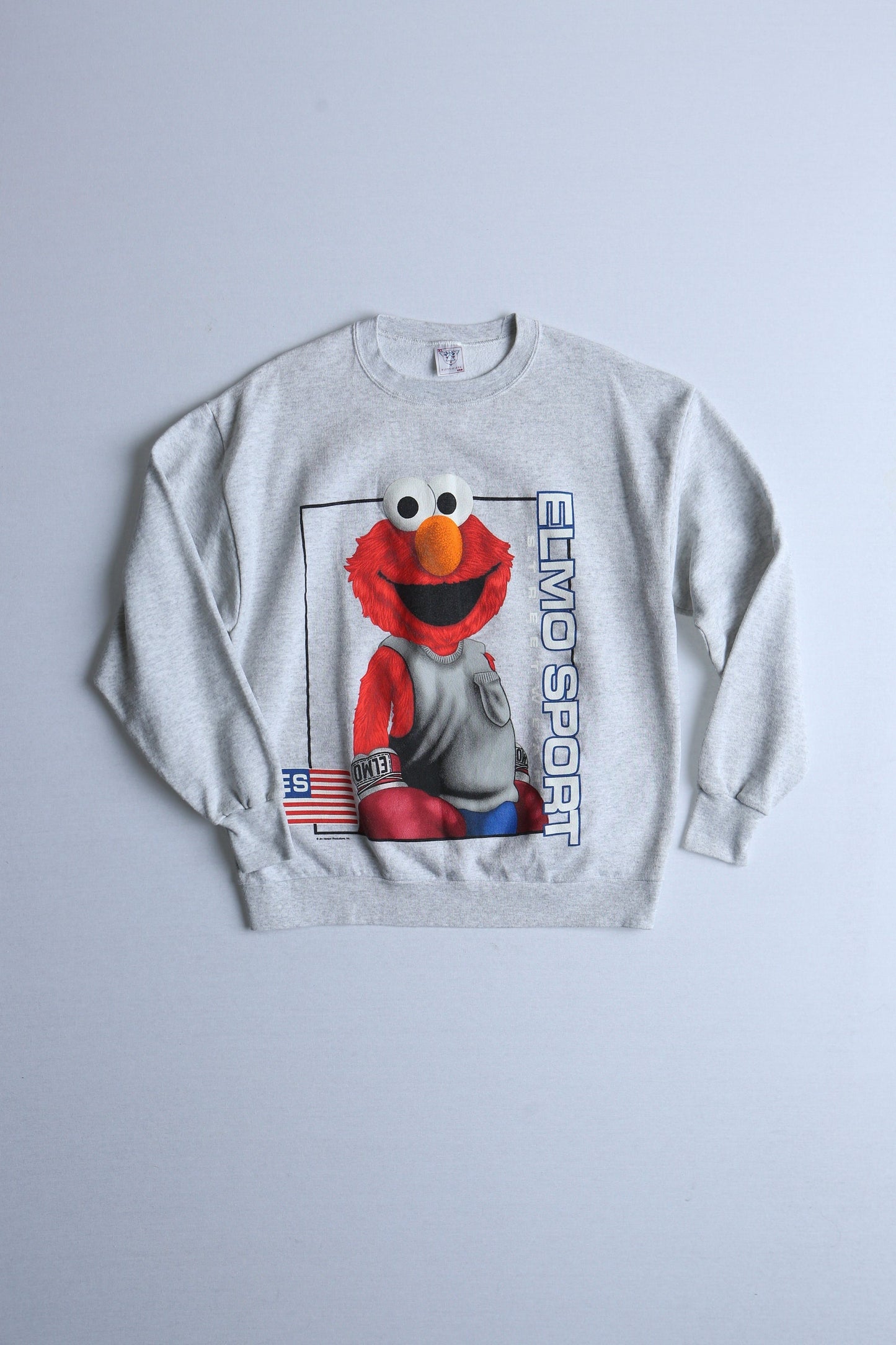 Elmo sport vintage sweatshirt gray street wear 90's