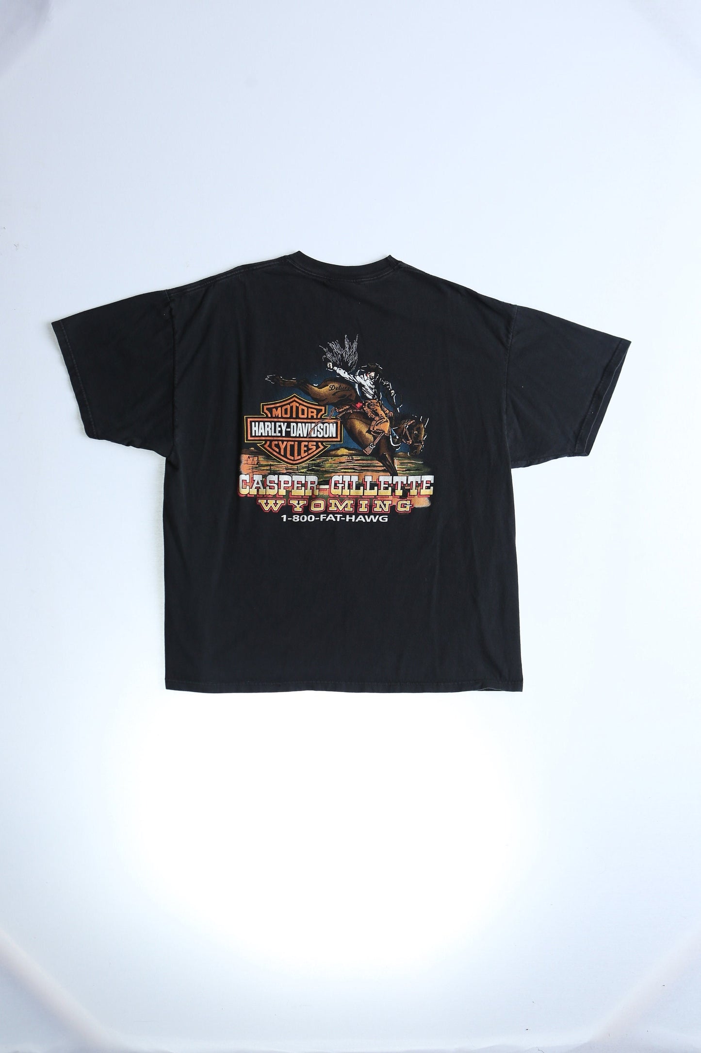 Xxl casper gillette wyoming vintage harley davidson t-shirt motorcycles biker