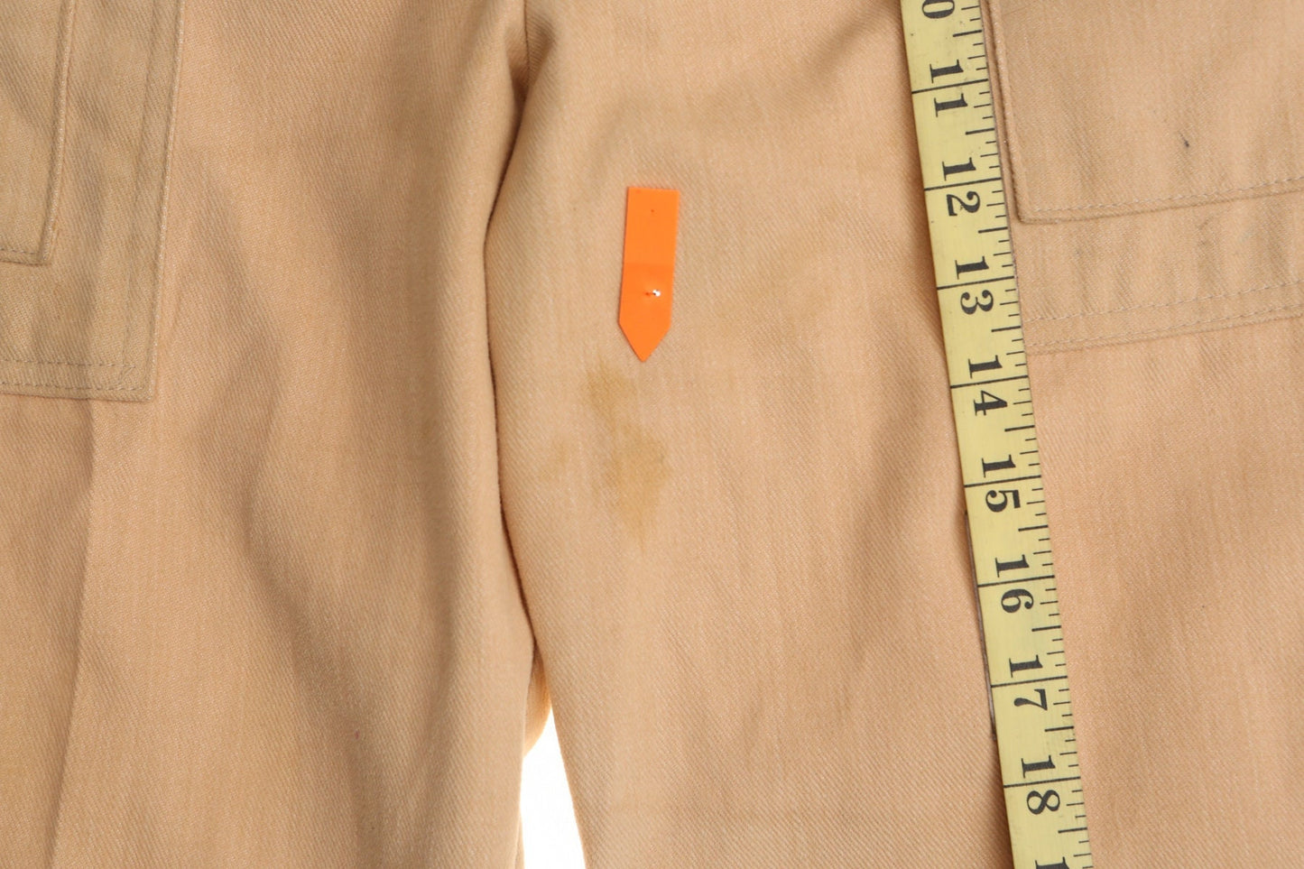 Vintage 70's bell bottom pants men beige waist 34 harris slacks