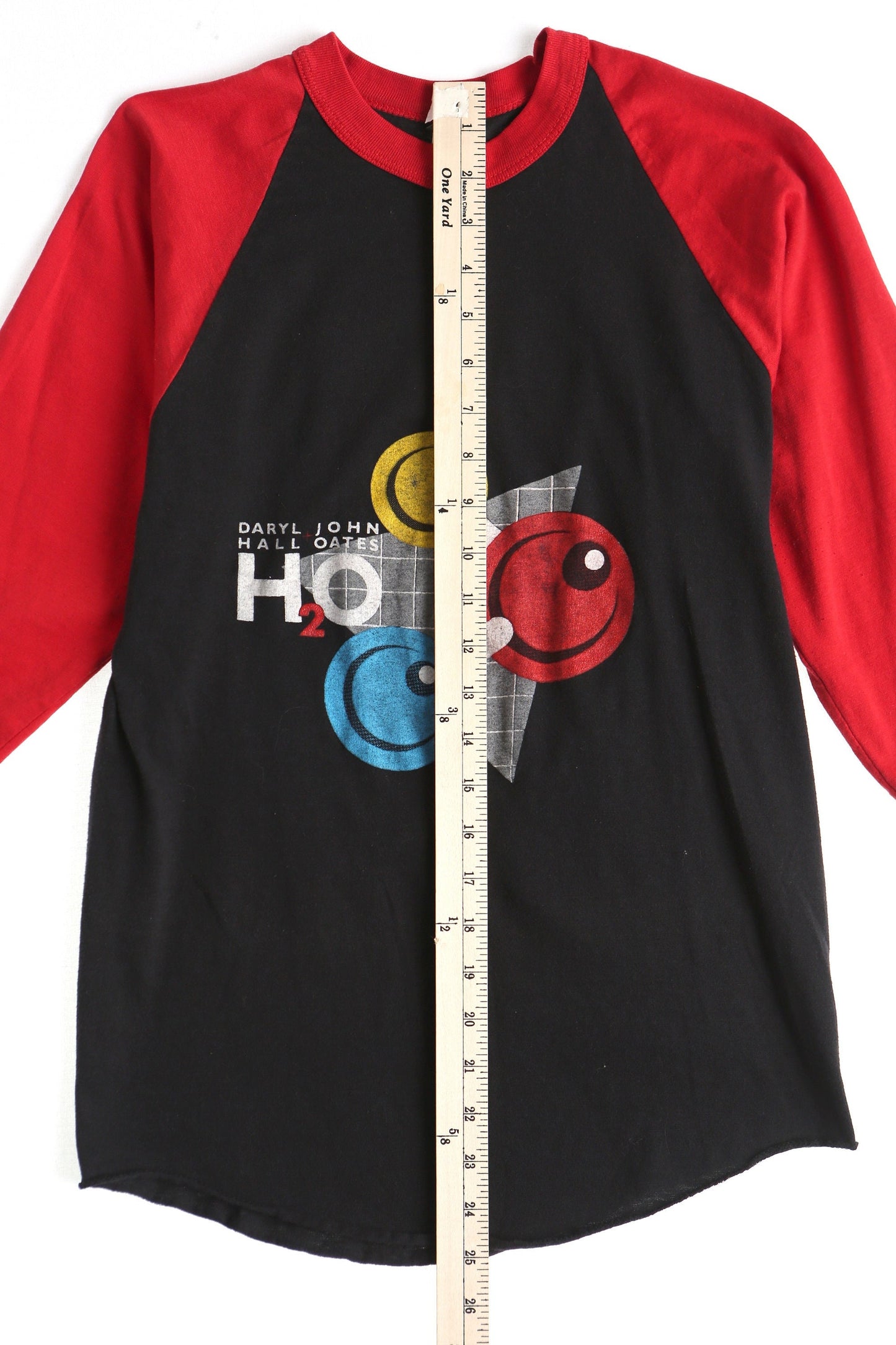 Daryl hall 1983 tour baseball t-shirt john oates h2o music concert rock