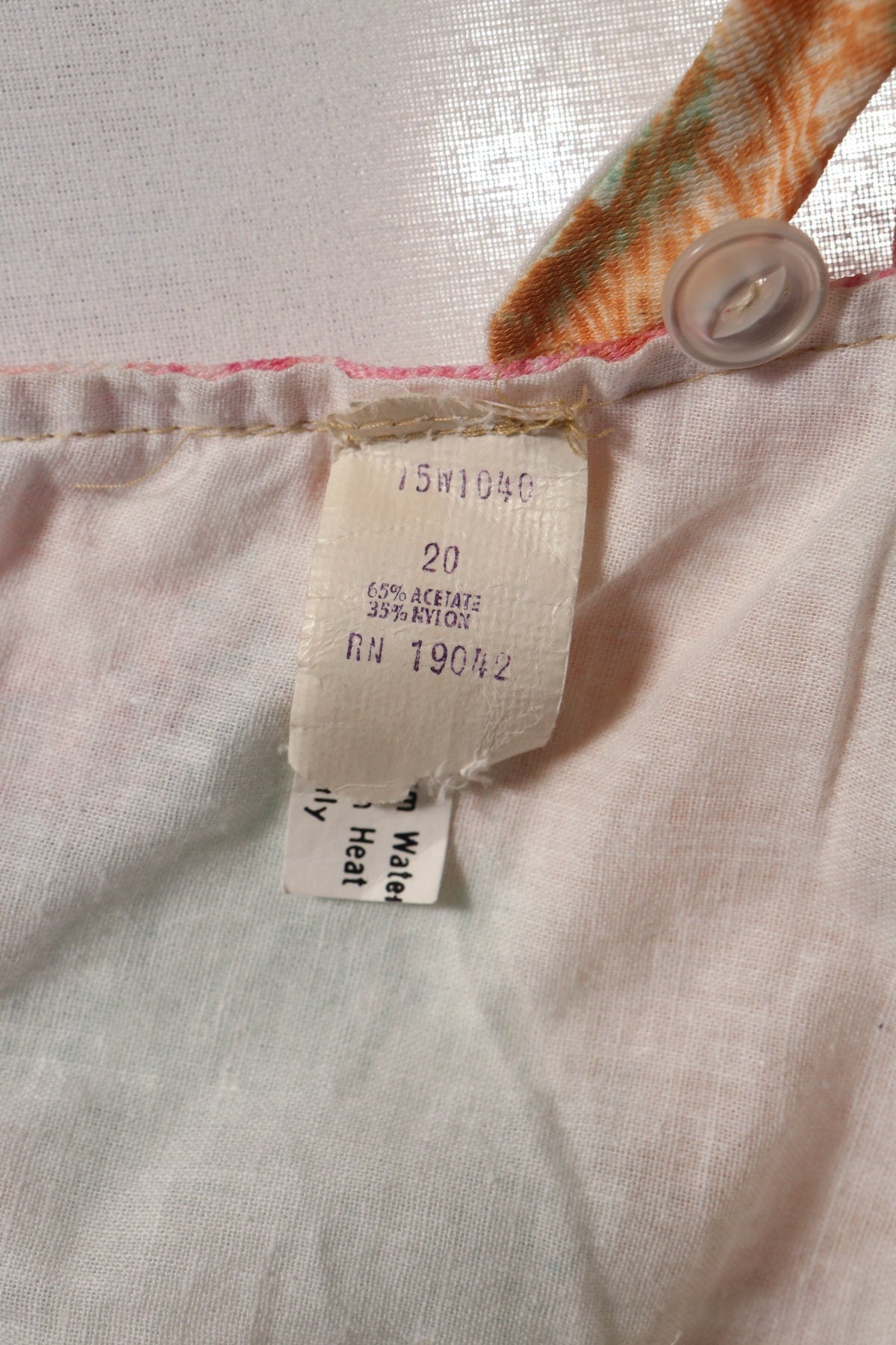 Vintage 70's polyester jumpsuit disco hippie floral pink orange halter women studio 54