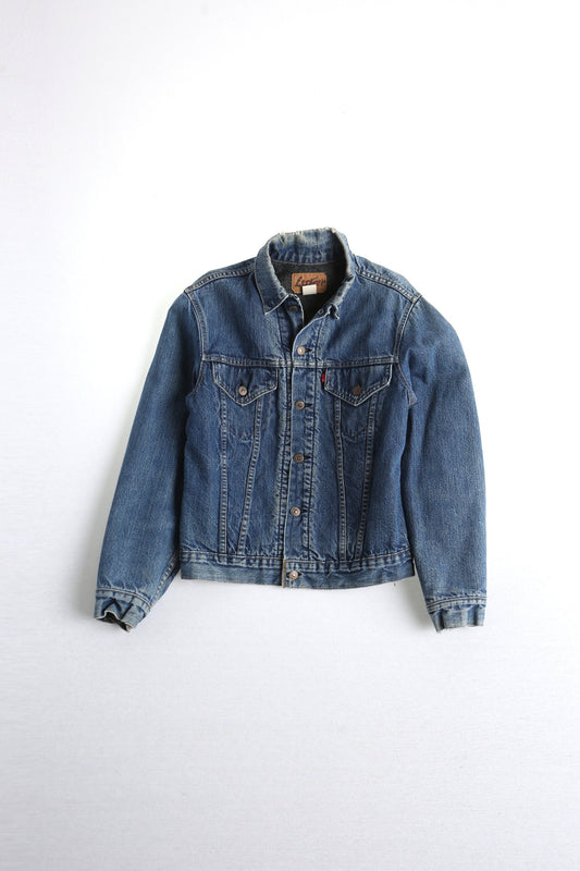 Levi's denim jacket vintage trucker big e medium wash 70's 60's men single stitch