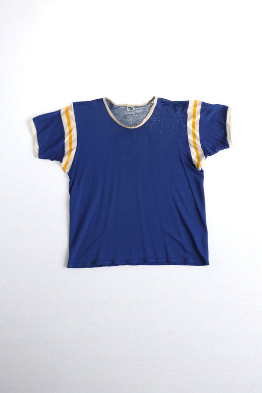 Vintage blue football jesrey maple label 60's number 13 large