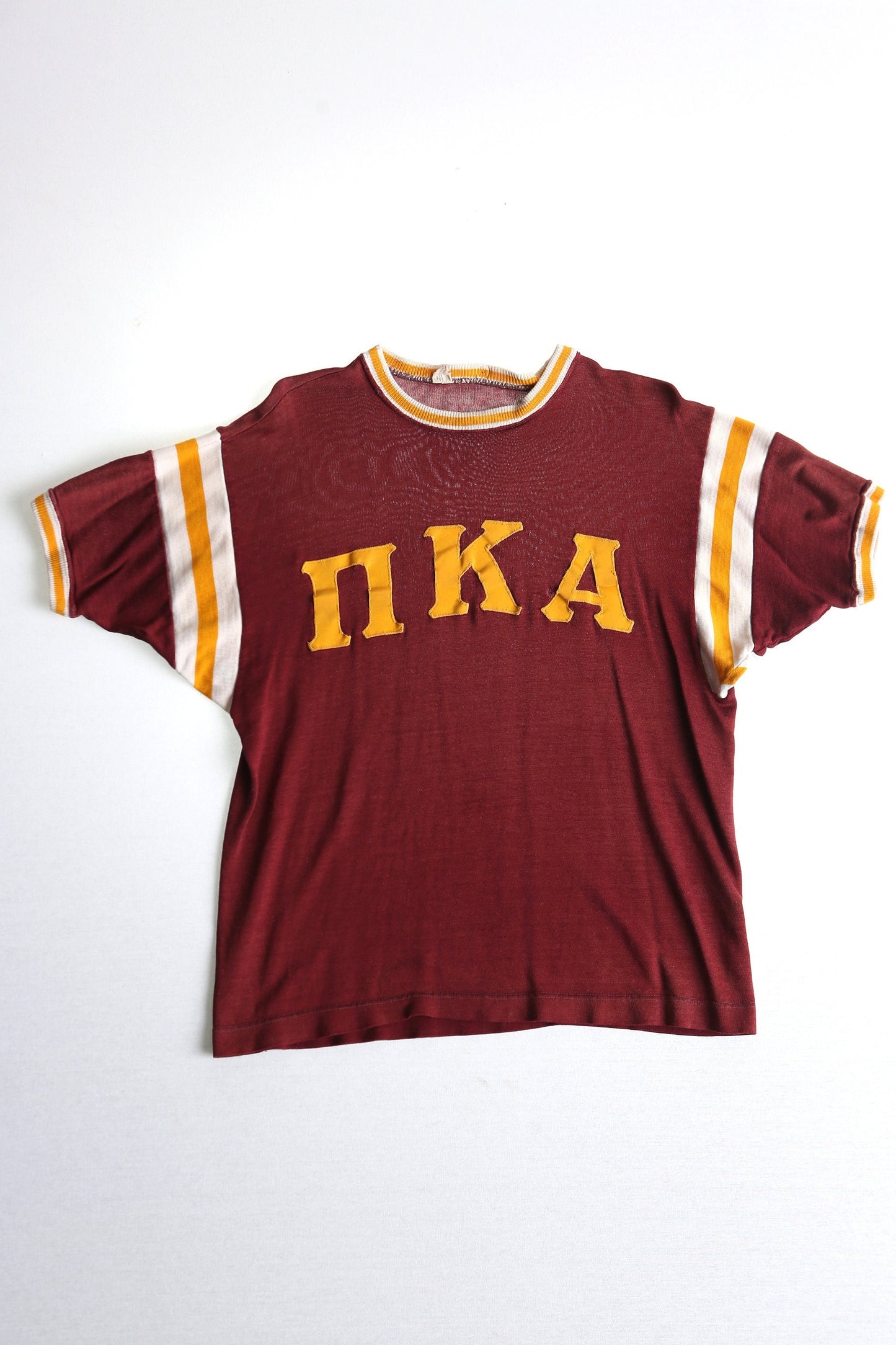 Vintage football jersey varisity t-shirt nka red 50's 60's