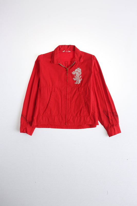 Vintage men varsity jacket club football zipper cotton 50's 60's mater dei