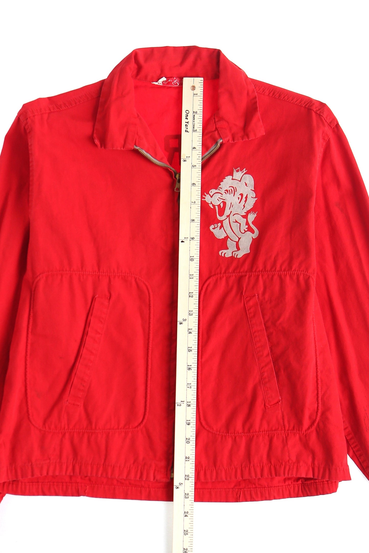 Vintage men varsity jacket club football zipper cotton 50's 60's mater dei