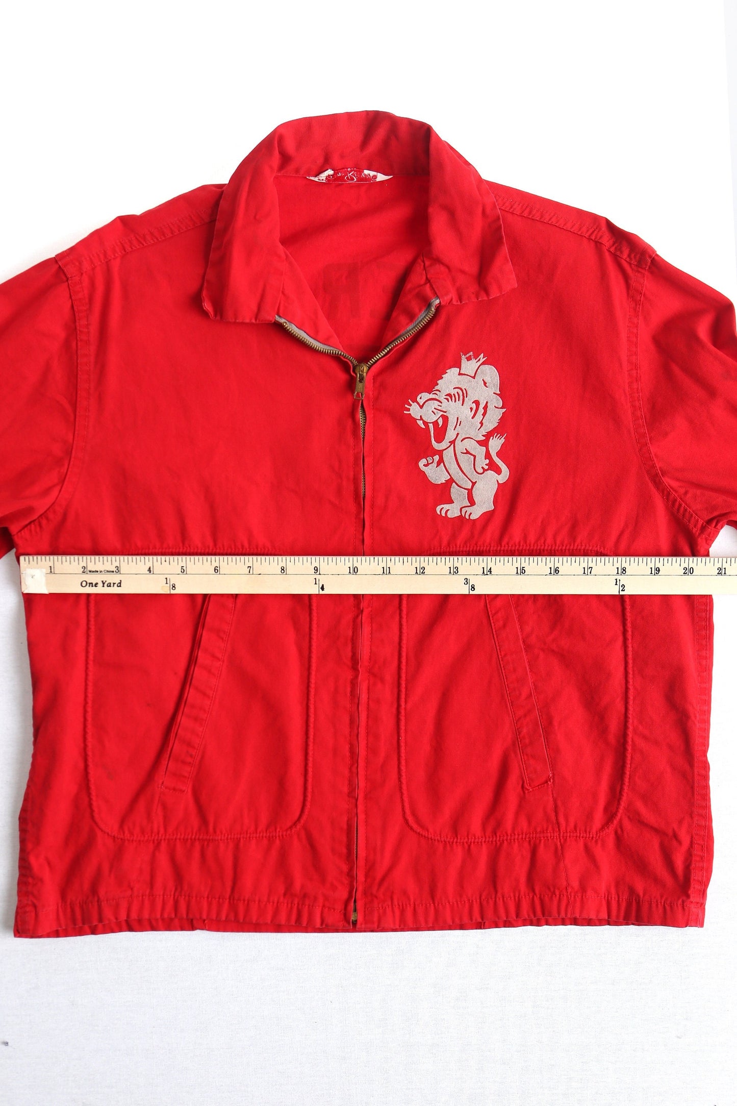 Vintage men varsity jacket club football zipper cotton 50's 60's mater dei