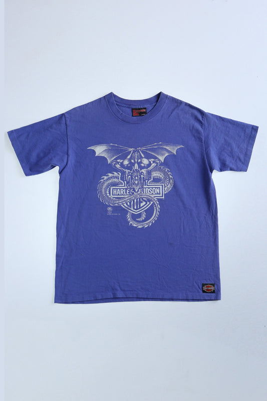 Purple harley davidson t-shirt biker motorcycles california santa maria made in usa dragon eagle rare vintage 90's