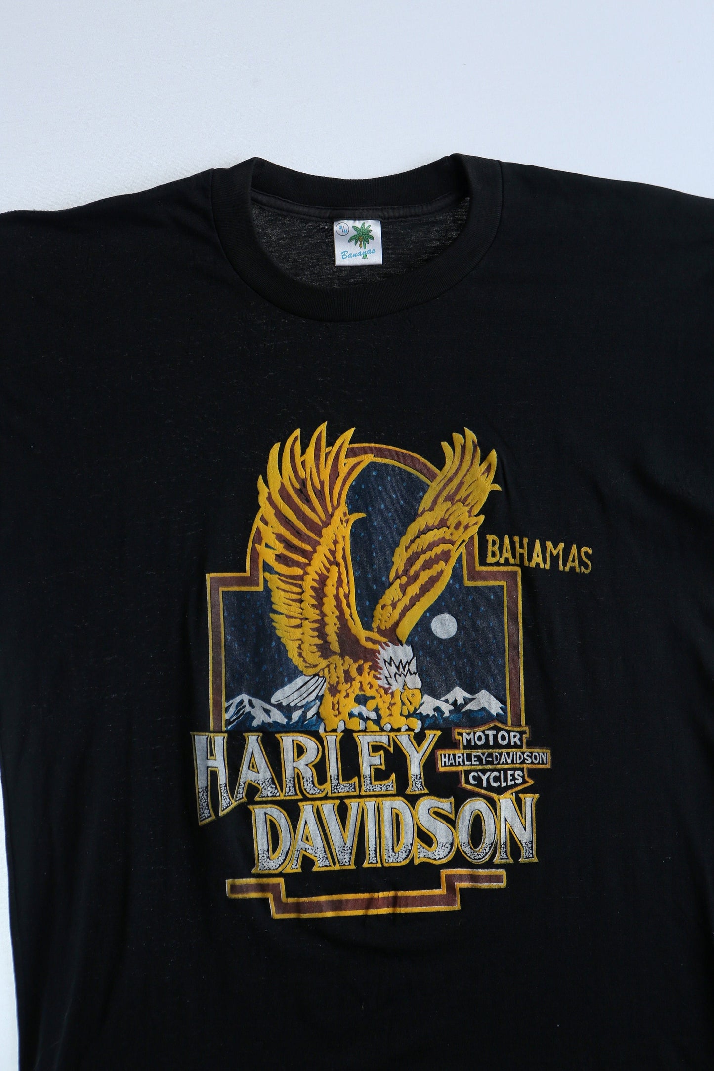 Harley davidson vintage t-shirt motorcycles bahamas eagle mountains