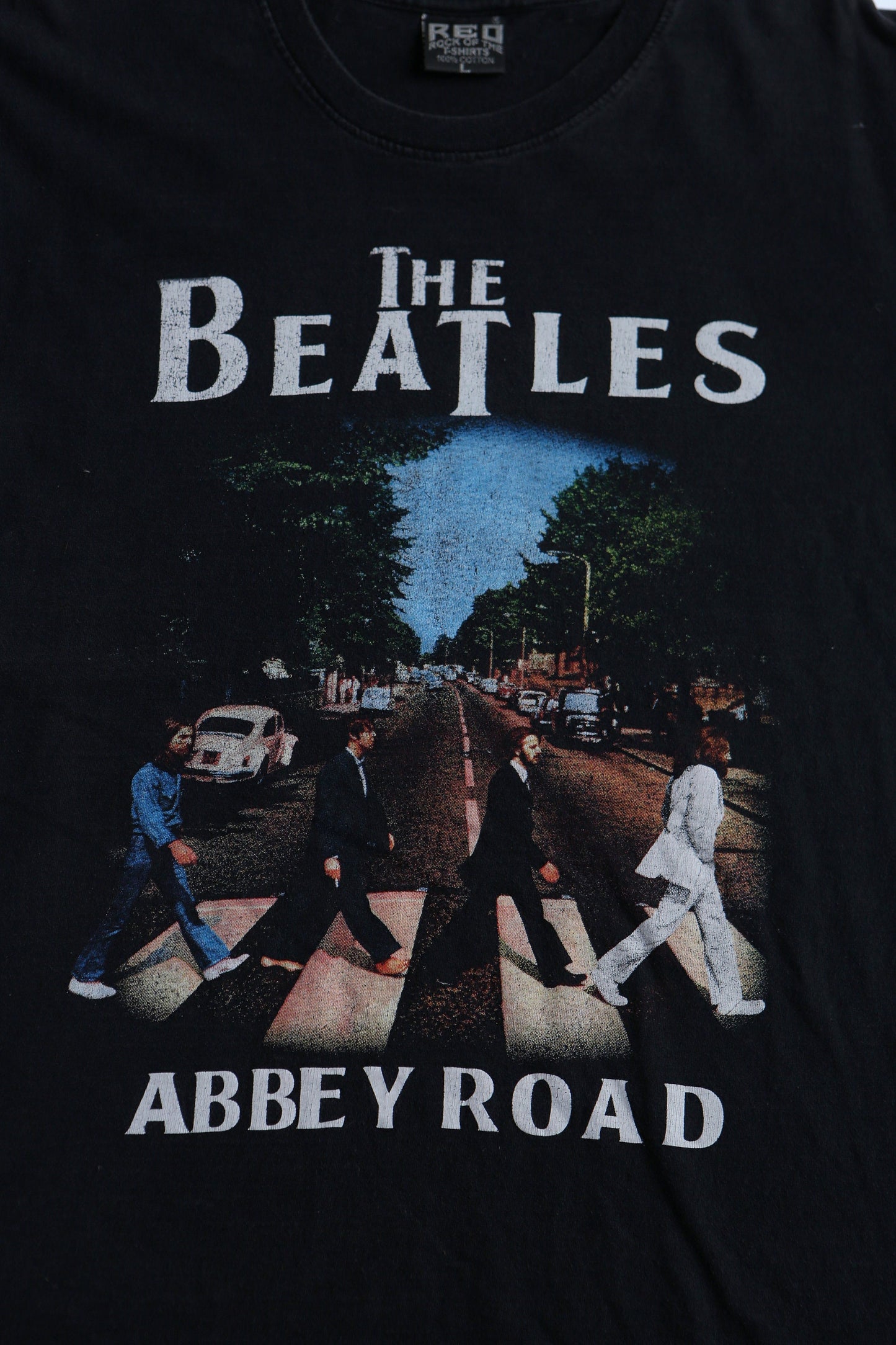 The beatles abbey road vintage t-shirt graphic black reo rock of the t-shirts label rare collectible unique