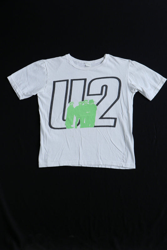 U2 rock band graphic t-shirt white vintage