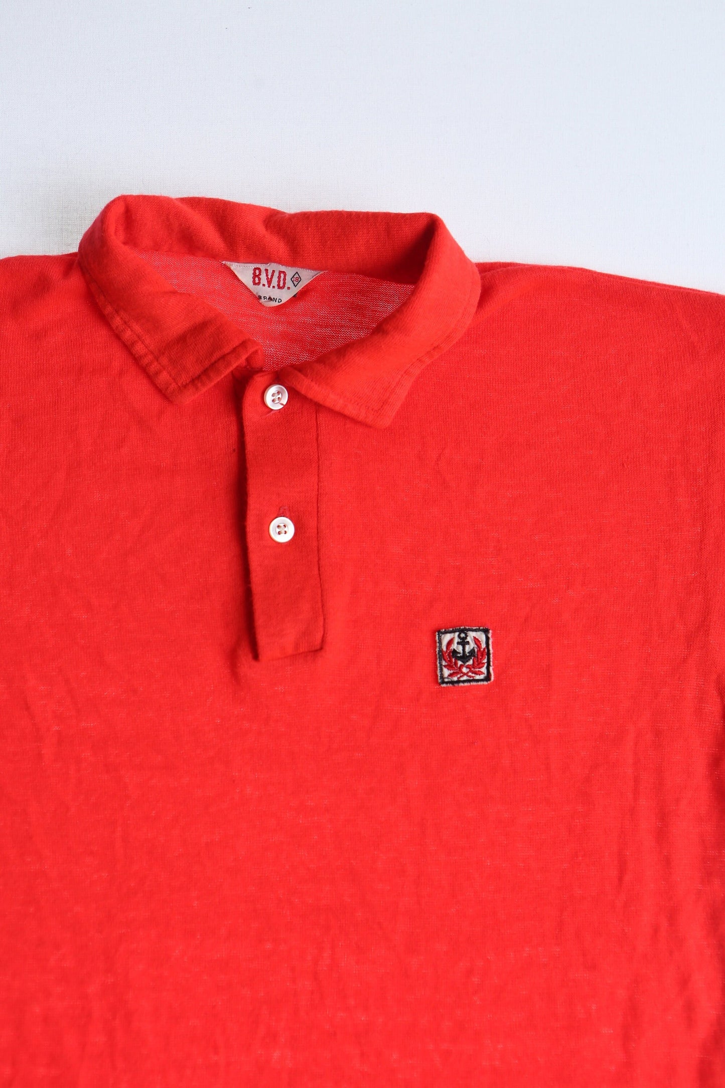 Vintage polo golf tennis shirt button up henley neck red 50's 60's