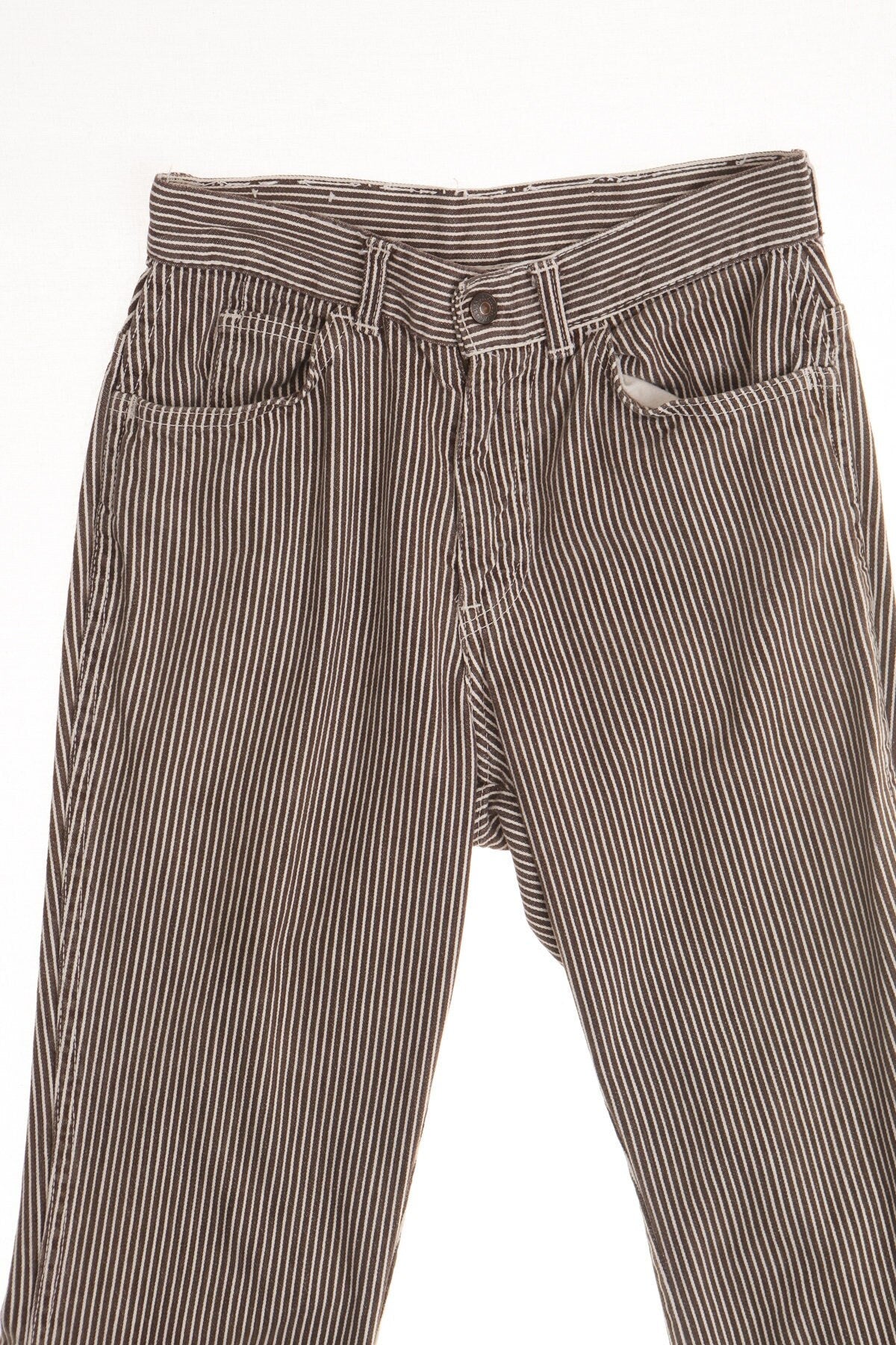 Vintage Levi's striped brown bell bottom pants 70's for gals