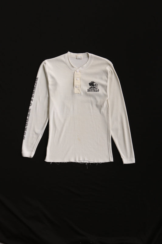 Vintage thermal shirt men 70's buffalo express hippie