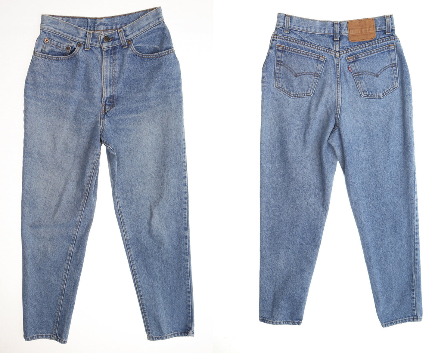 Vintage levi's high waist jeans women 90's mommy relaxed fit blue light wash y2k