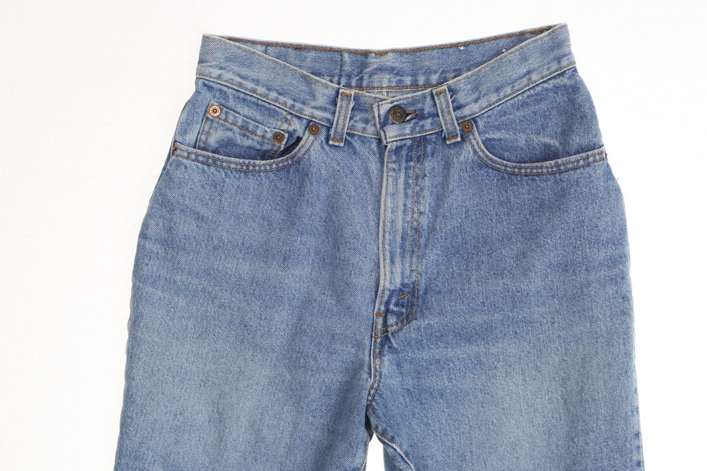 Vintage levi's high waist jeans women 90's mommy relaxed fit blue light wash y2k