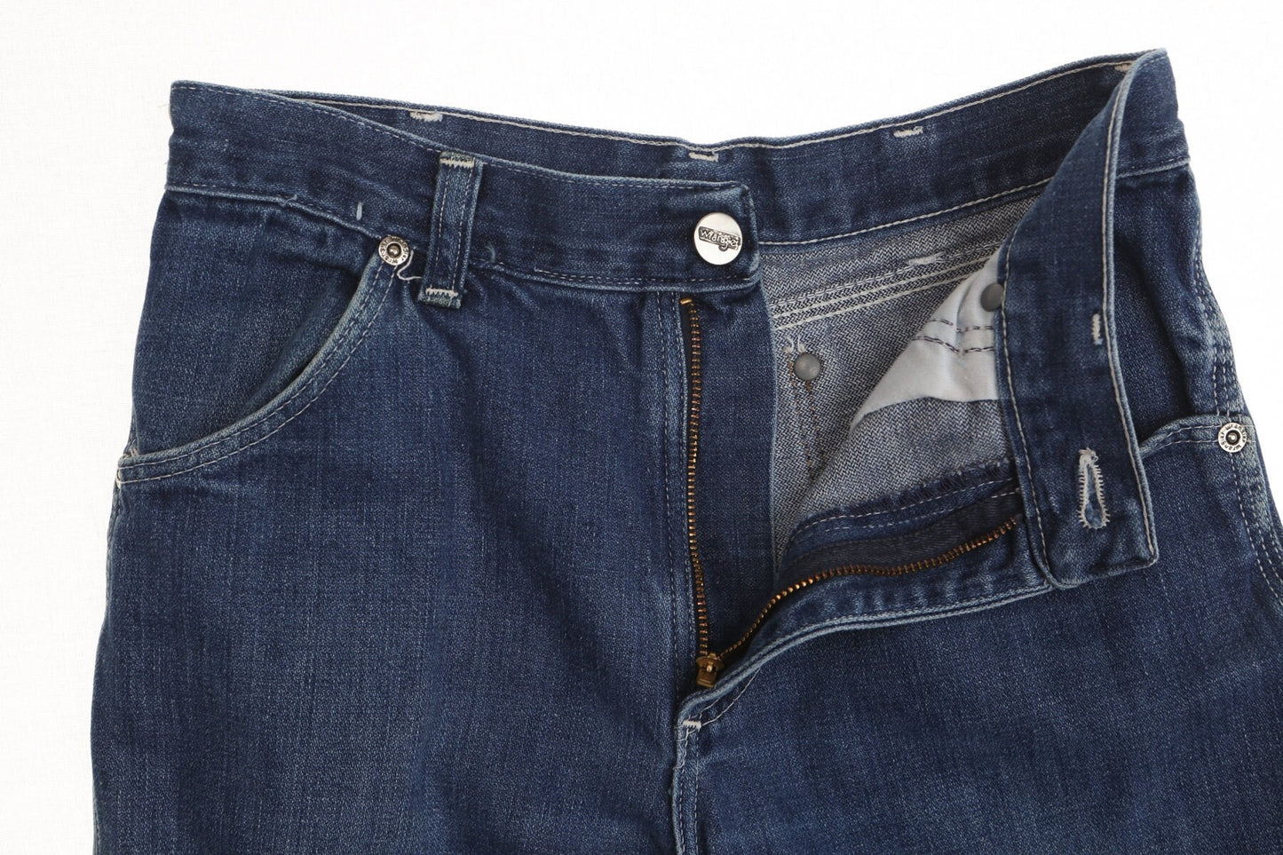 Vintage women wrangler denim pants 70's 80's straight leg disco embroidered