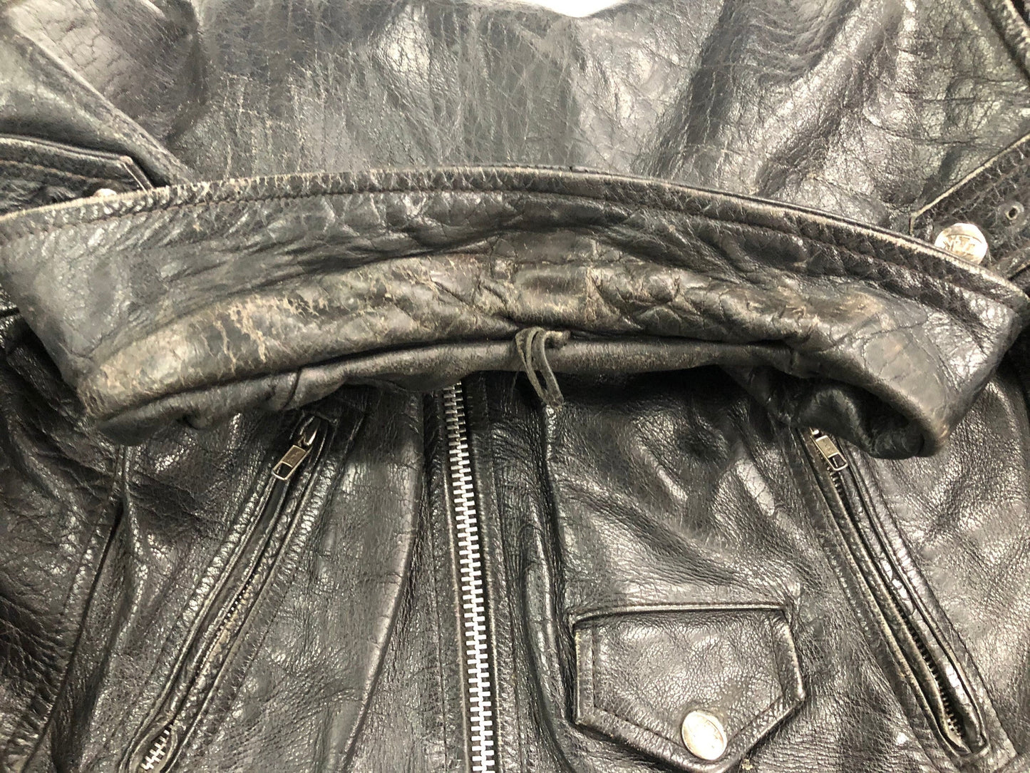 Steel zipper z1r black men vintage jacket biker leather motorcycle