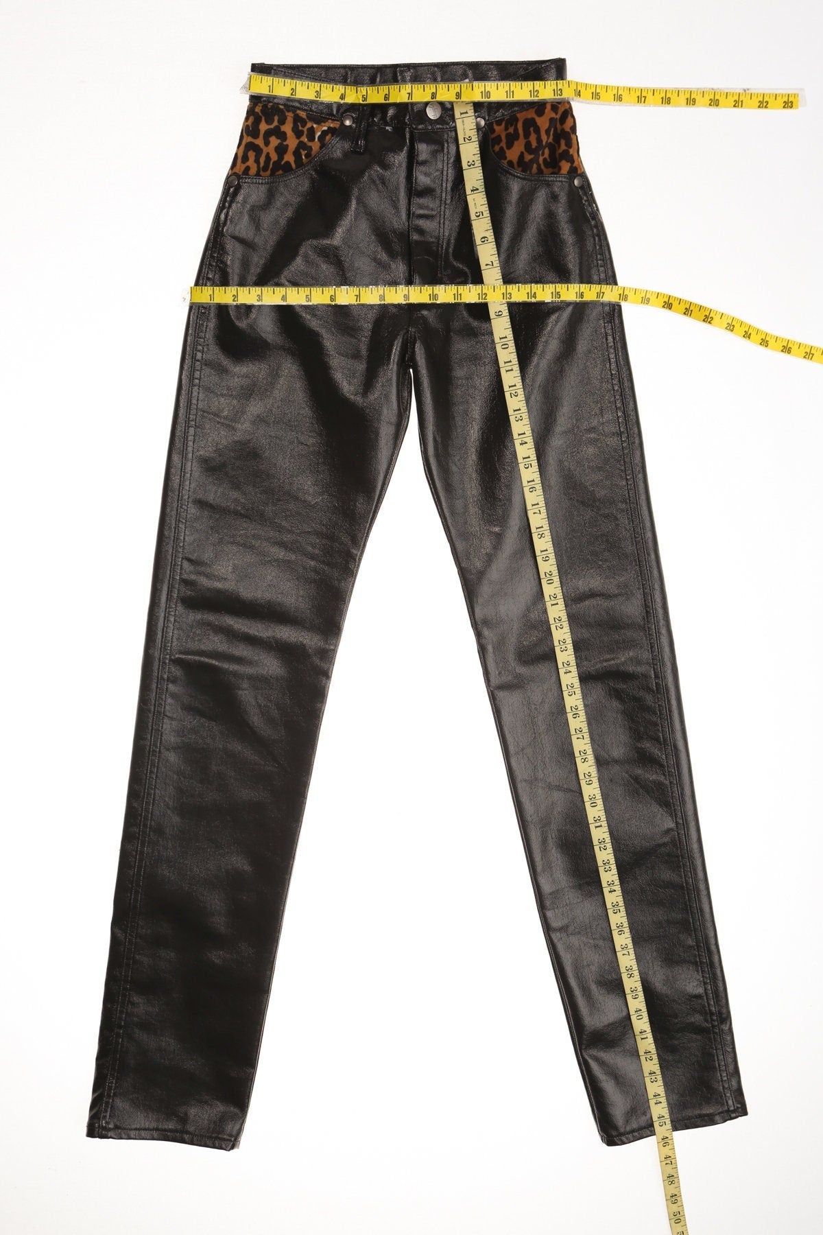 Wrangler black nylon pants leopard print vintage western y2k cheetah