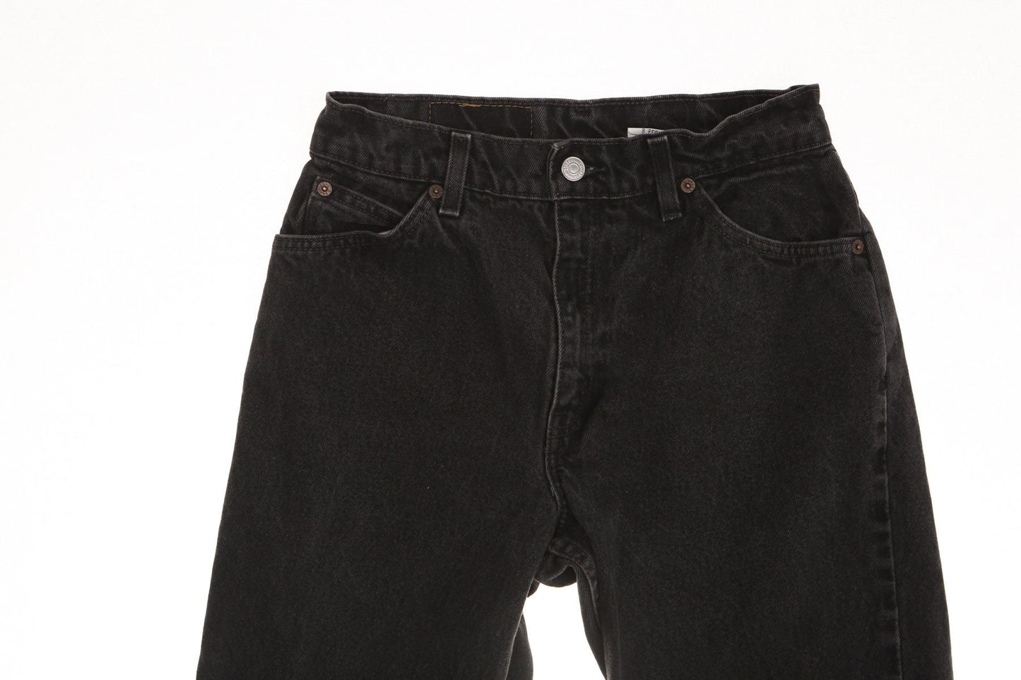 Vintage black levi's jeans 90's 950 women high waist relaxed fit tapered leg denim pants