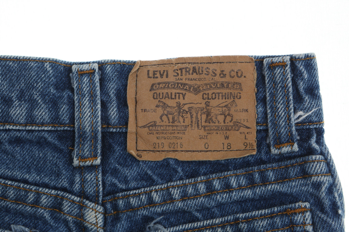 Vintage kids levi's jeans blue 90's denim pants made in usa 219