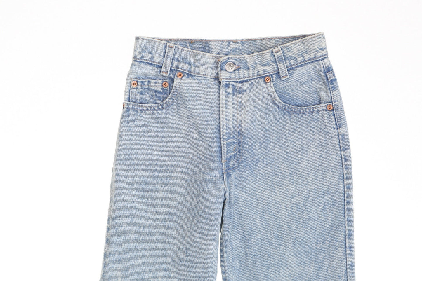 Vintage 90's high waist jeans levi's stonewashed blue white women rare denim pants