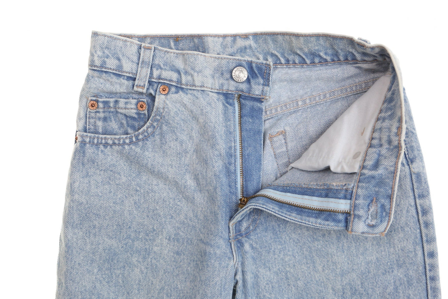 Vintage 90's high waist jeans levi's stonewashed blue white women rare denim pants