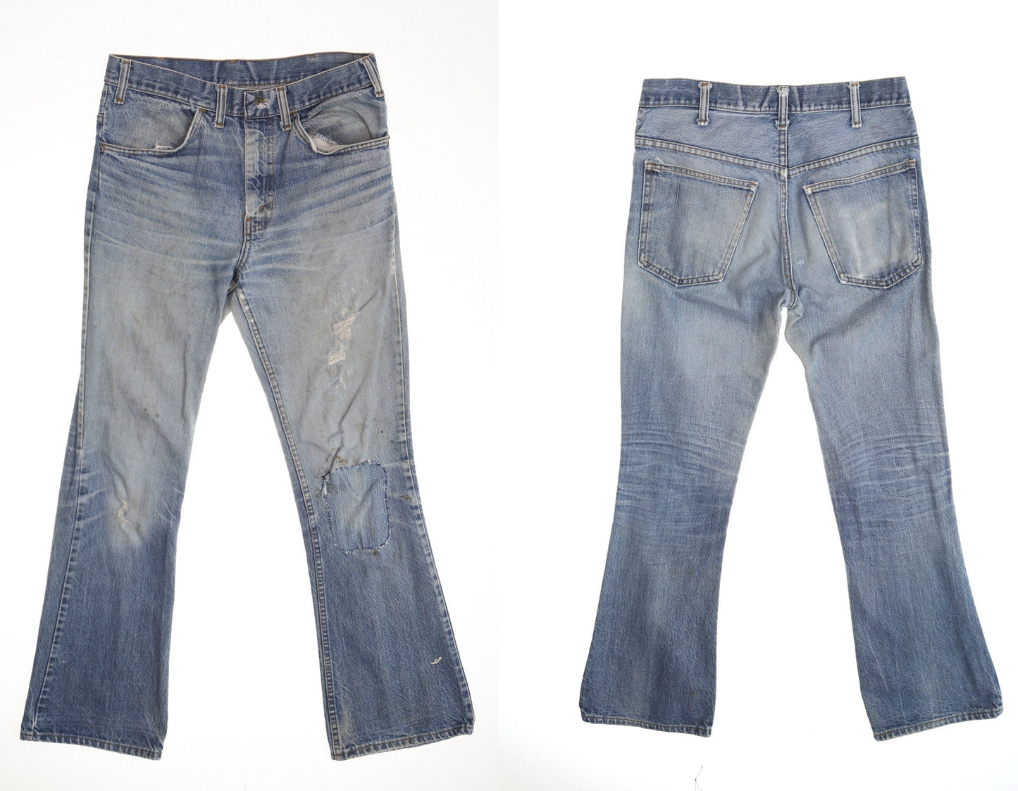 Vintage 517 70's jeans levi's denim pants hippie bell bottom light wash