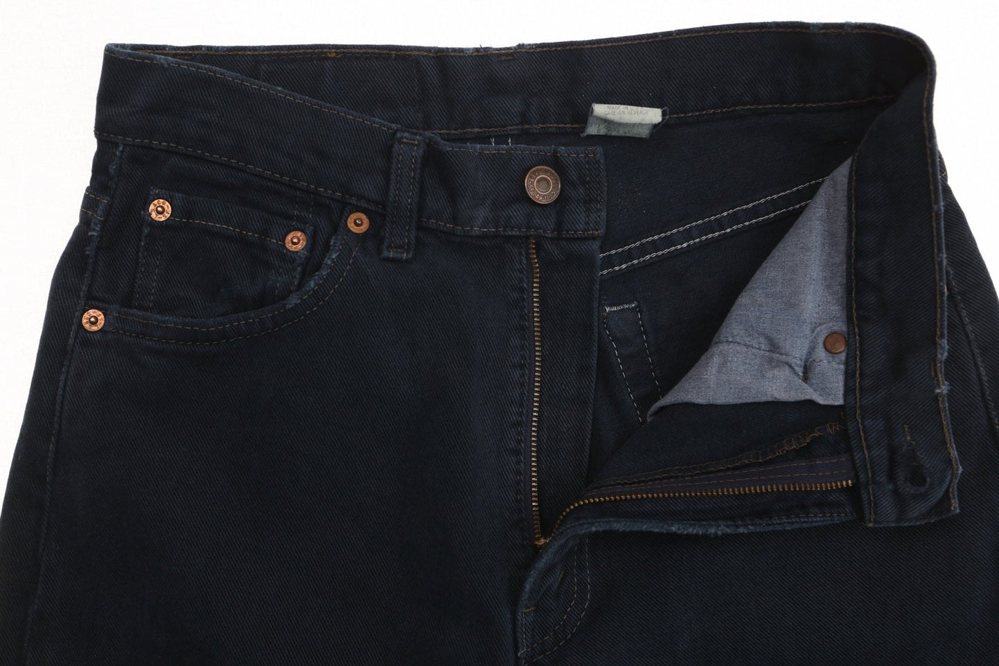 Vintage 554 levi's jeans black high waist made in usa 90's 28 waist rare