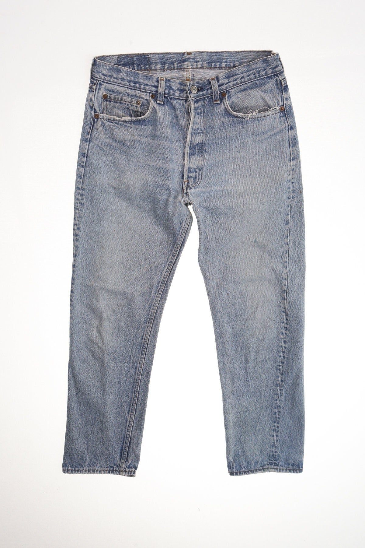 Vintage 501 levi's jeans denim pants made in usa 90's 32 waist high waist