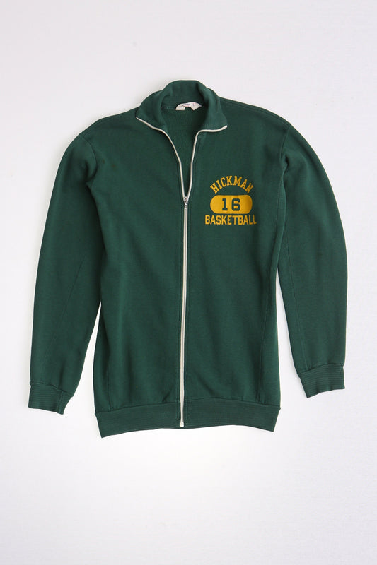 Vintage champion track jogging top jacket green baskeball hickman 16