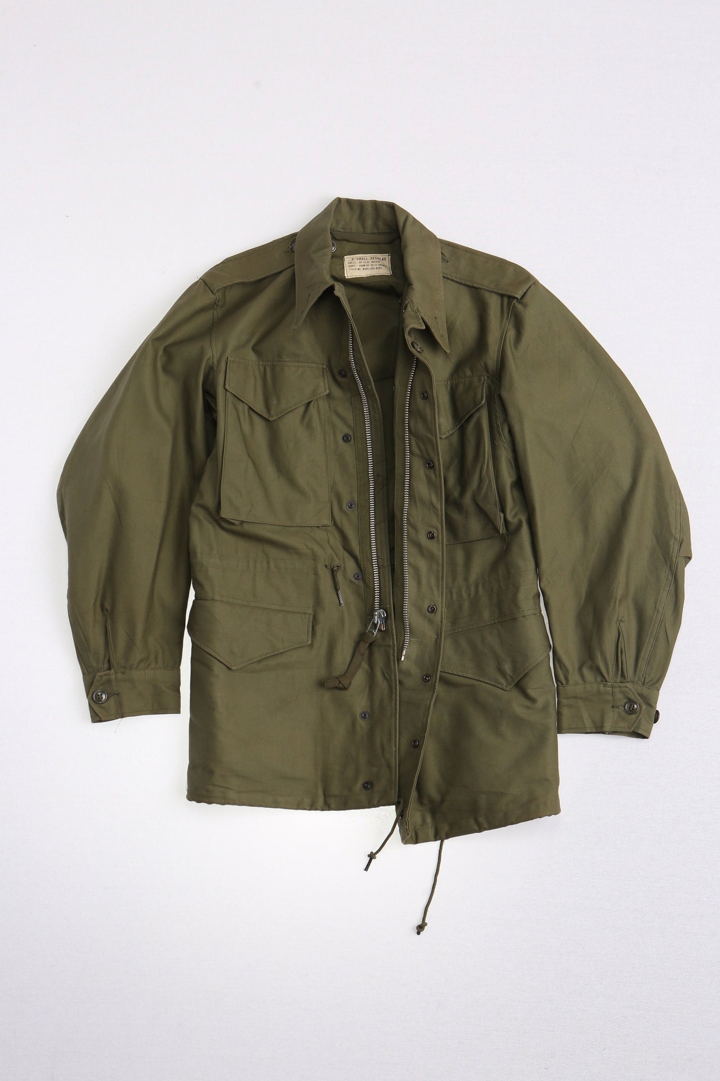 Vintage military field jacket army green men 70's vietnam