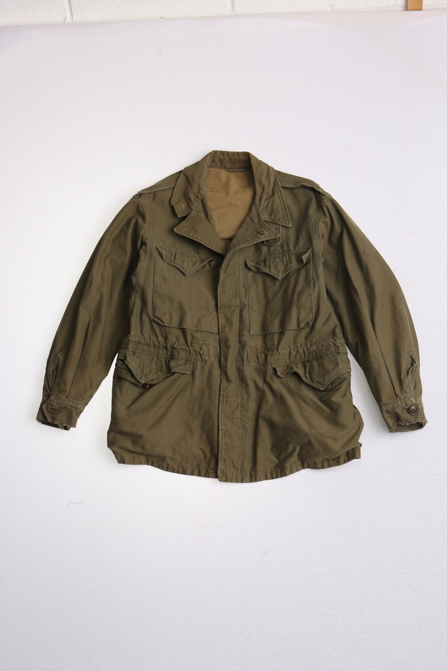 Vintage military 40's jacket field world war 2 olive green men army m 43 vietnam 70's