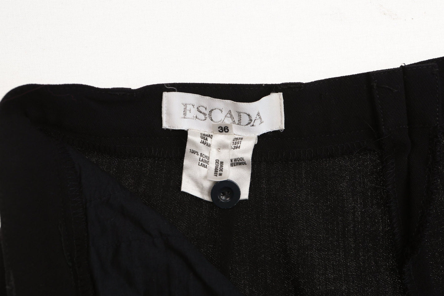 Escada women black pants high waist 36 size casual y2k