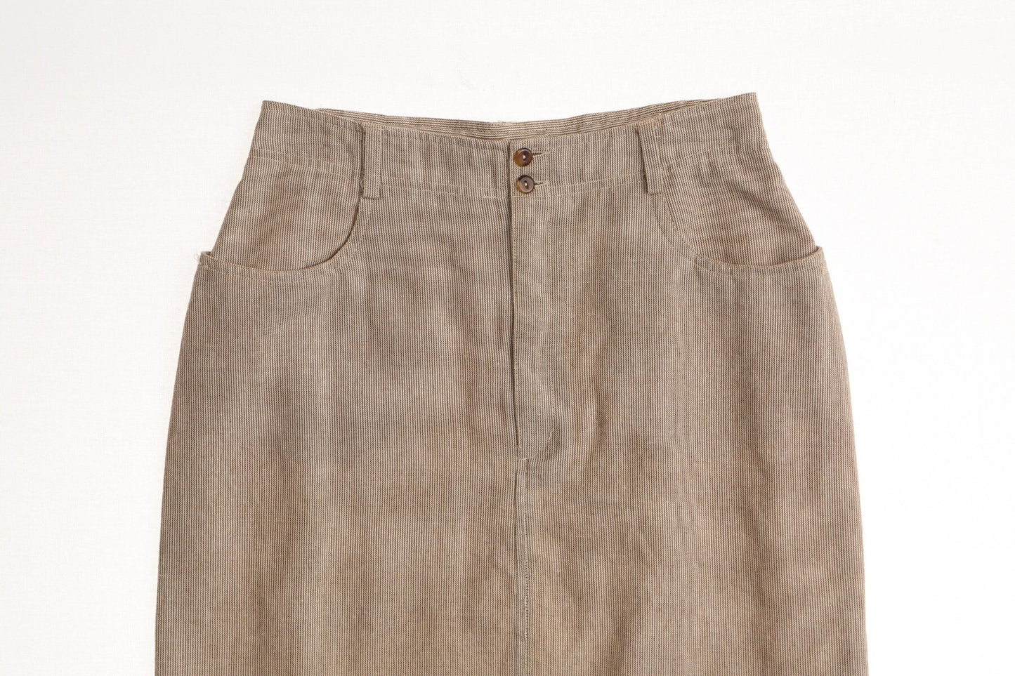 Vintage beige 90's women pencil skirt esprit casual